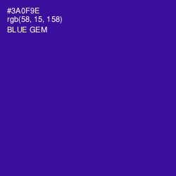 #3A0F9E - Blue Gem Color Image